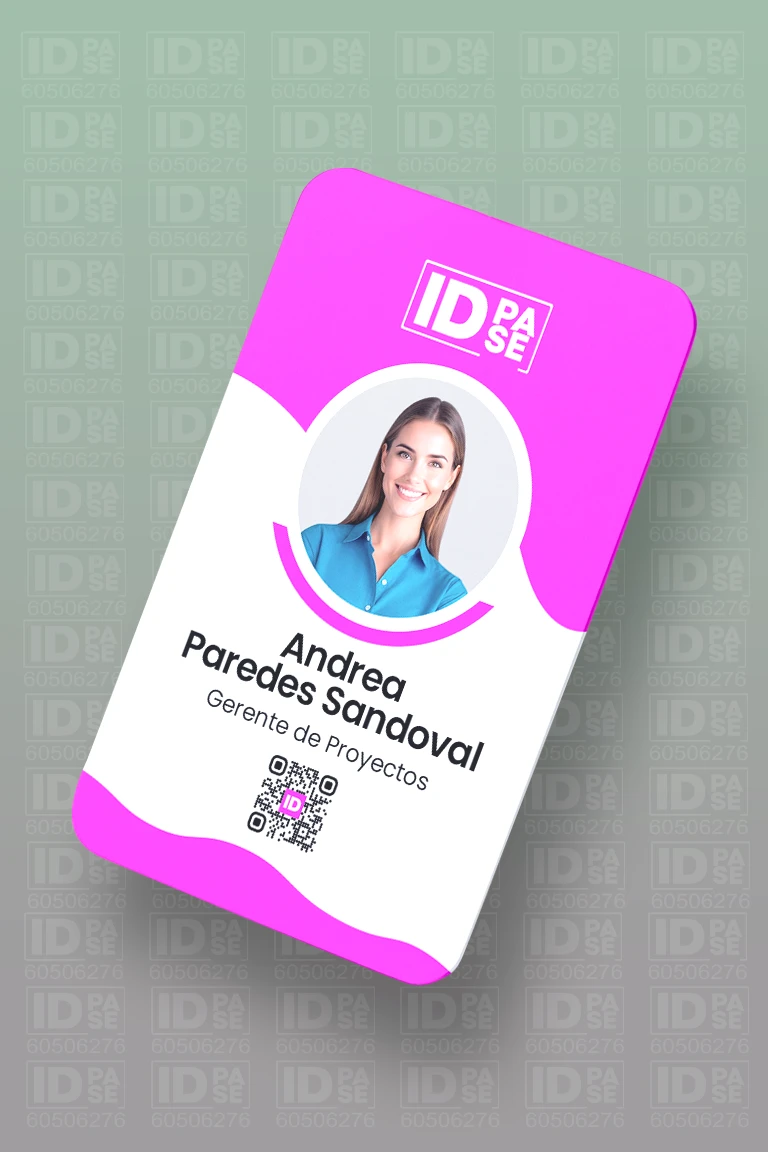 Credencial Corporativa Ejecutiva - Estilo Violeta y Blanco